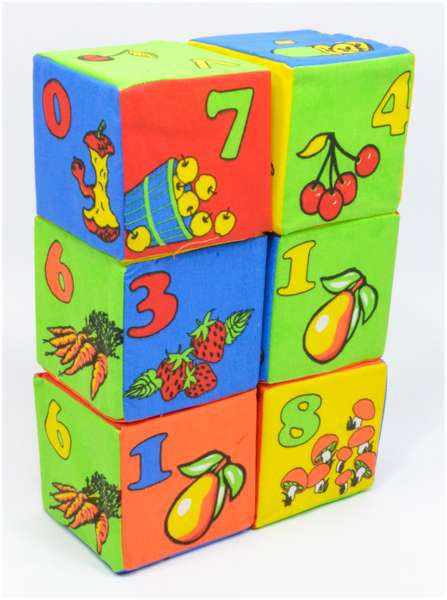 Набор мягких кубиков Bamsic Цифры 125/4