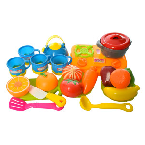 Игровой набор Продукты 1268, на липучках, в корзинке