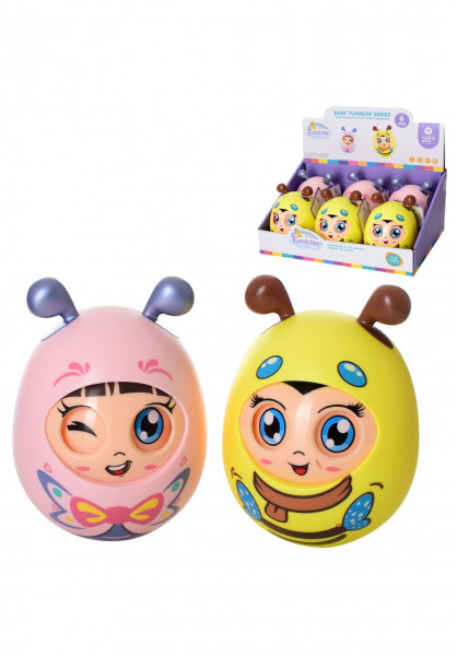 Игрушка детская 218C-2 Неваляшка, со звуком, закрывает глазки, 12 см