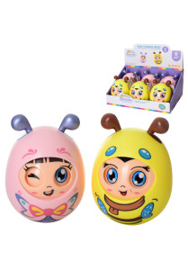 Игрушка детская 218C-2 Неваляшка, со звуком, закрывает глазки, 12 см