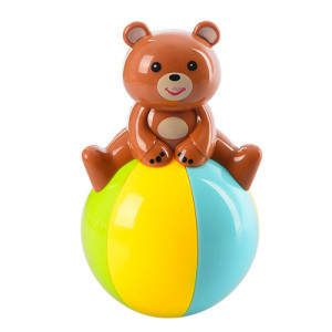 Неваляшка Малышок 6526-B-С Мишка/Тигр, со звуком, 13 см