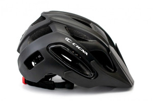 Шлем велосипедный Cigna WT-088, с козырьком и габаритным фонарем Led