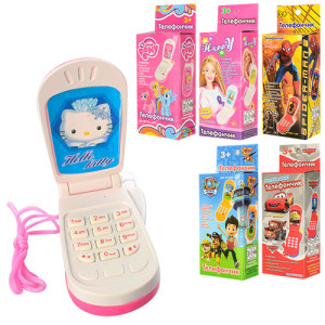 Телефон детский M 0265 I U/R-1 Мобильный, на веревочке