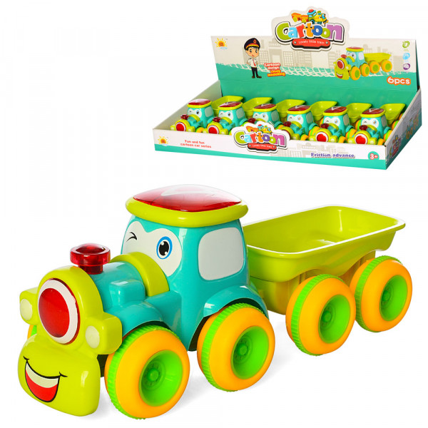 Трактор с прицепом Cartoon 0553, инерционный, 21,5см