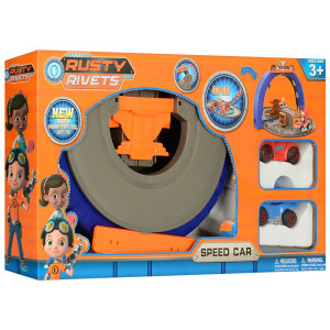 Трек Rusty Rivets HY222K, транспорт с машинкой 2шт, 7см