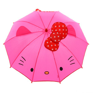 Зонт детский MK 2612 Hello Kitty, с ушками, диаметр 70 см