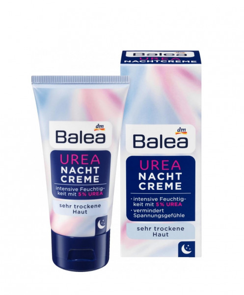 Крем для лица DenkMit Balea Urea Nacht Creme, ночной, с косметической мочевиной 5%, 50 мл