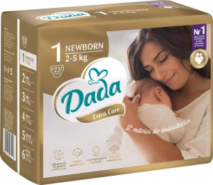 Подгузники Dada Extra Care №1 (2-5 кг) 23шт. (золотая)