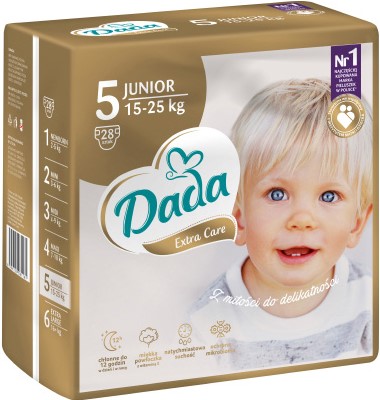 Подгузники Dada Extra Care Junior №5 (15-25 кг) 28шт.(золотая)