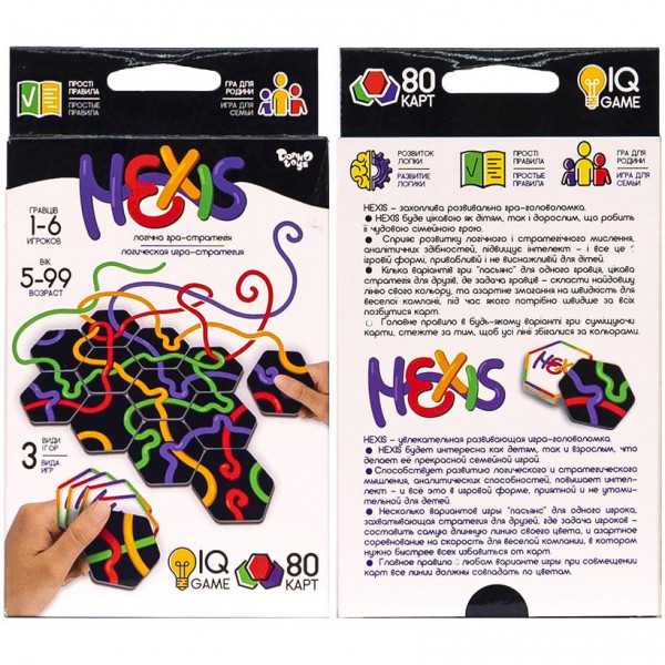 Игра настольная Danko Toys Hexis, от 5-ти лет