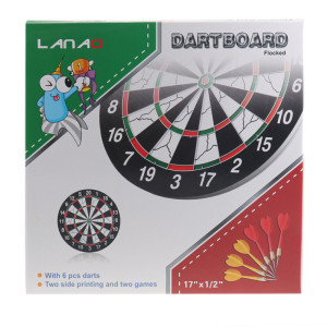Дартс двухсторонний Lanao 002541, 6 дротиков, 43 см
