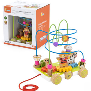 Развивающая игрушка-каталка Viga, деревянная