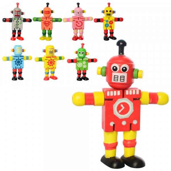 Деревянная игрушка Дергунчик MD 2325, робот