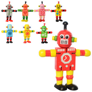 Деревянная игрушка Дергунчик MD 2325, робот
