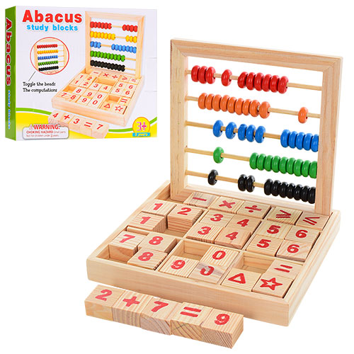 Деревянная игрушка Набор первоклассника MD 1166, цифры, счетные палочки