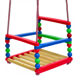 Качели детские подвесные, с бампером, бук