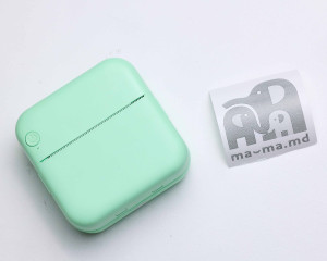 Портативный принтер Mini Printer, чёрно-белые фото, аккумуляторный
