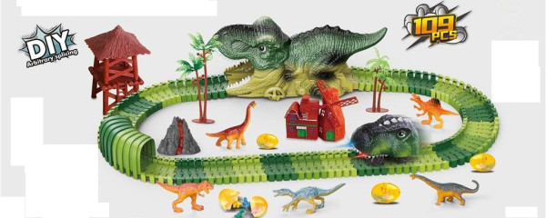 Детский трек Dinosaur - Динозавр, 109 деталей