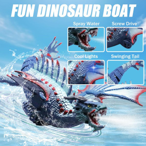 Динозавр на радиоуправлении, пускает пар, звук/свет