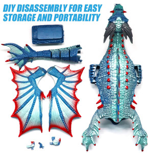 Динозавр на радиоуправлении, пускает пар, звук/свет