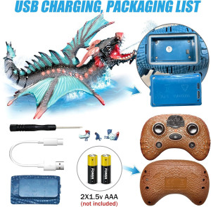 Динозавр на радиоуправлении, пускает пар, звук/свет