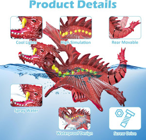 Динозавр на радиоуправлении, пускает пар, звук/свет