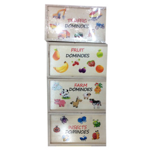 Домино детское, в деревянной коробке