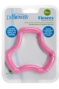 Прорезыватель для зубов Dr.Brown's Flexees (флексис), эргономичный, грызунок, для девочки, Доктор Браун