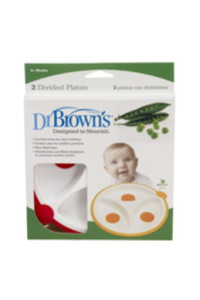 Тарелочка менажница Dr.Brown's, 3 секции, 2шт.