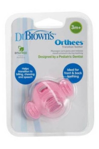 Прорезыватель для зубов Dr.Brown's Orthees (озес), переходной, грызунок, для девочки, Доктор Браун