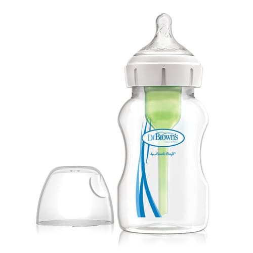Бутылочка для кормления Dr.Brown's Natural Flow Options+, антиколиковая, пластик, с широким горлышком, соска силиконовая 2 уровня, 330 мл