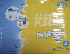 Подгузники Drylock Organic №4 (9-14 кг) 42шт, органические