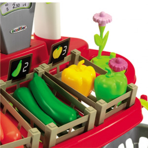 Игрушечный набор Ecoiffier Овощной супермаркет с тележкой, 40 элементов