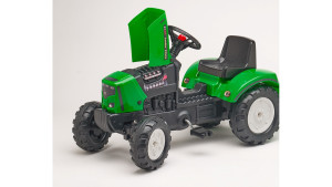 Детский трактор на педалях Falk Lander Z160X Green, с прицепом