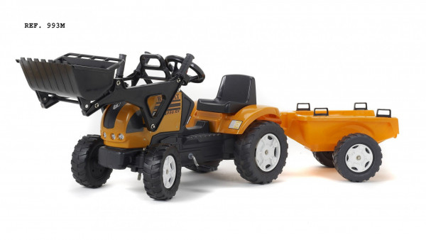 Детский трактор на педалях Falk Renault Ares 886RX, с прицепом и погрузчиком