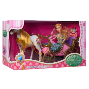 Кукла Fantasy Carriage 252A с каретой и лошадью