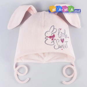 Шапка для девочек Бани Little Sweet, на трикотажной подкладке, 6-12 м