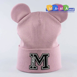 Шапка для девочек Минди М, с ушками, двойной трикотаж, 5-10 лет
