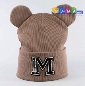 Шапка для девочек Минди М, с ушками, двойной трикотаж, 5-10 лет