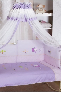 Комплект постельный Feretti Bee Prestige, постельное белье для детской кроватки: 6 элементов