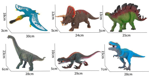 Фигурка Динозавра Dinosaur World, от 24см, 1 шт.