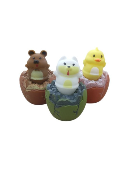 Фигурка в яйце Животные/птицы, звук/свет, 1шт