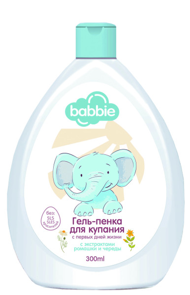 Гель-пенка для купания Babbie Ромашка и череда, 300г
