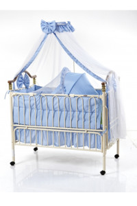 Кроватка - трансформер детская Geoby TLY-632R, с люлькой и балдахином, многофункциональная 