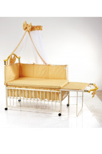 Кроватка - трансформер детская Geoby TLY-632R, с люлькой и балдахином, многофункциональная 