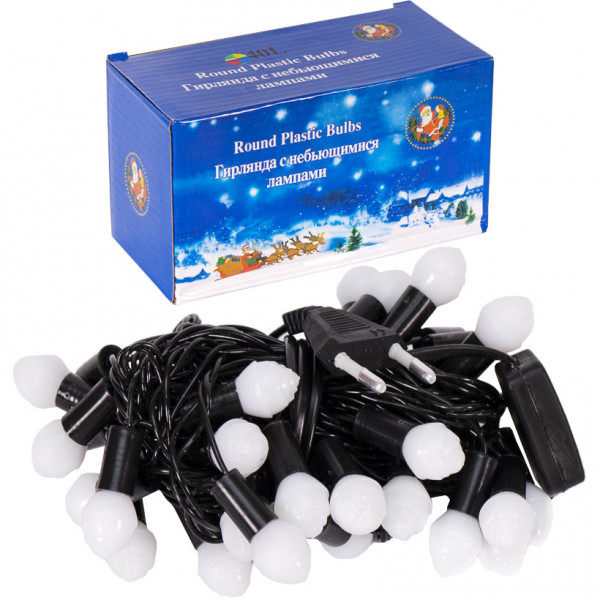 Гирлянда электрическая 13-103/13-104/13-105 Шишки/Шарики/Шишки-капли, цветная, 5,8м