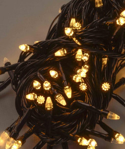 Гирлянда светодиодная 1210-1220-1230-1240-1250 LED Конус, черный/прозрачный провод, 4 режима, цвета и кол-во лампочек в ассортименте