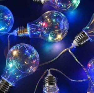 Гирлянда светодиодная 13641-54 LED, Лампочка 40мм, черный провод, длина 7м, IP44