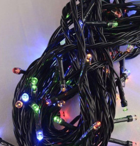 Гирлянда светодиодная 12092 LED, 100 ламп, зеленый провод, длина 8м, 4 режима, IP44