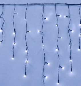 Гирлянда светодиодная 1571 LED Бахрома, лампа Конус 5мм, черный провод, длина 3 м, IP40